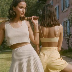 Rowie Zoe Crop in Oatmeal / XS